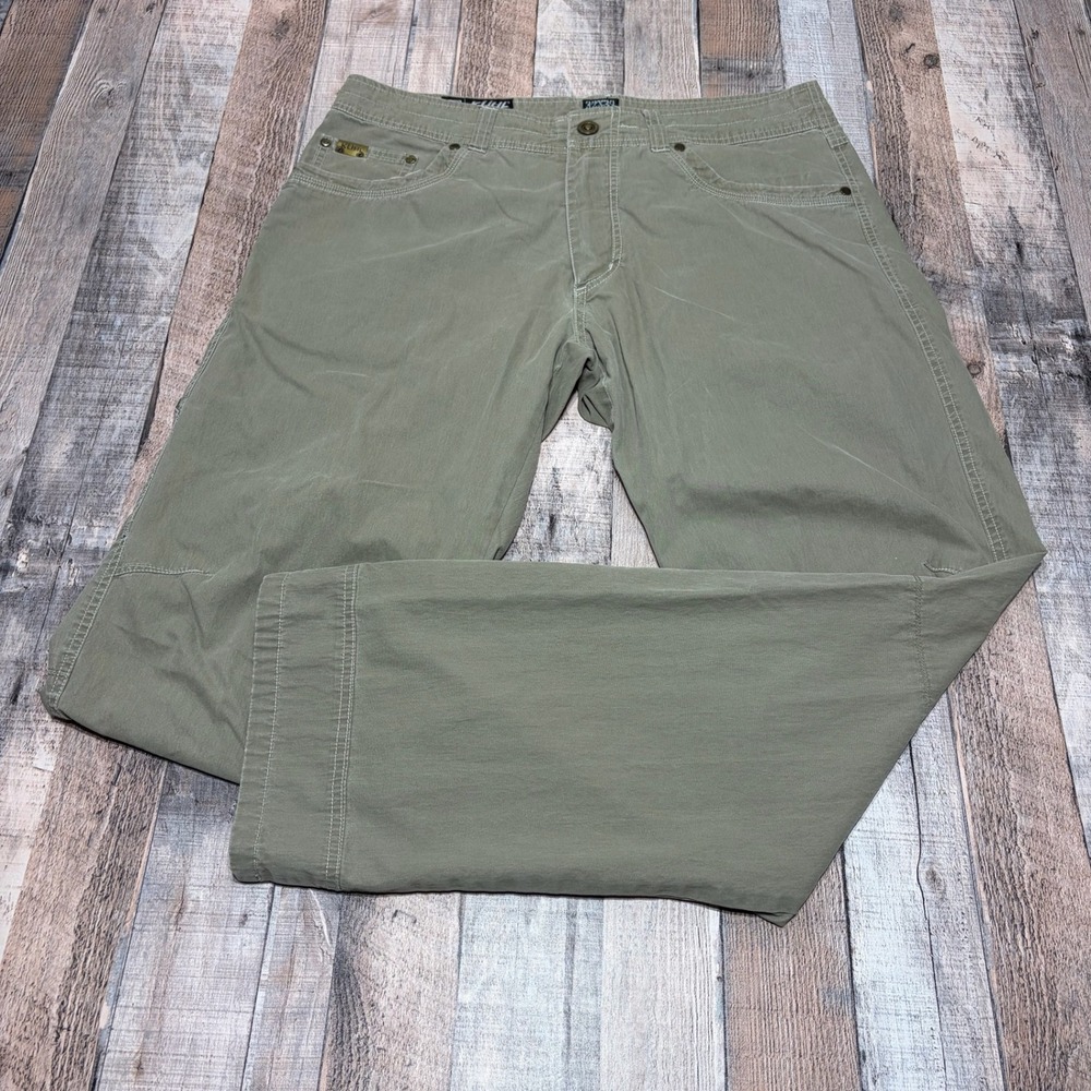 Kuhl Revolvr Pants Men 32x32 Green Olive Hiking Outdoor Articulated Gorpcore